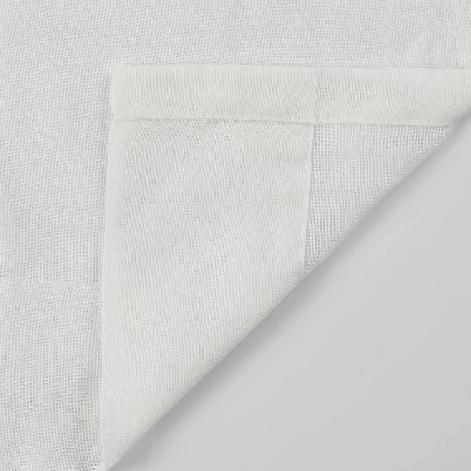 Half Linen Half Sheer Pleated Curtain Panels (Set of 2) - Elegant Window Drapes for Living Room, Bedroom & Dining Room Decor