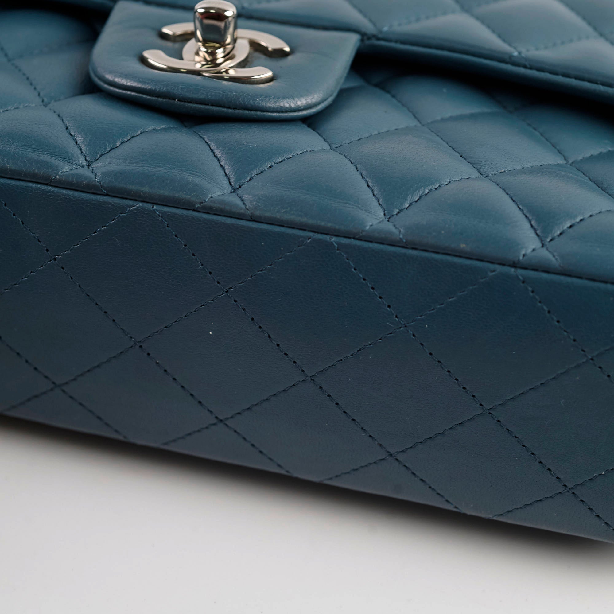 Chanel Medium/Large Double Classic Flap Bag in Blue - Luxury Designer Handbag for Women | Perfect for Work, Evening Events & Everyday Use