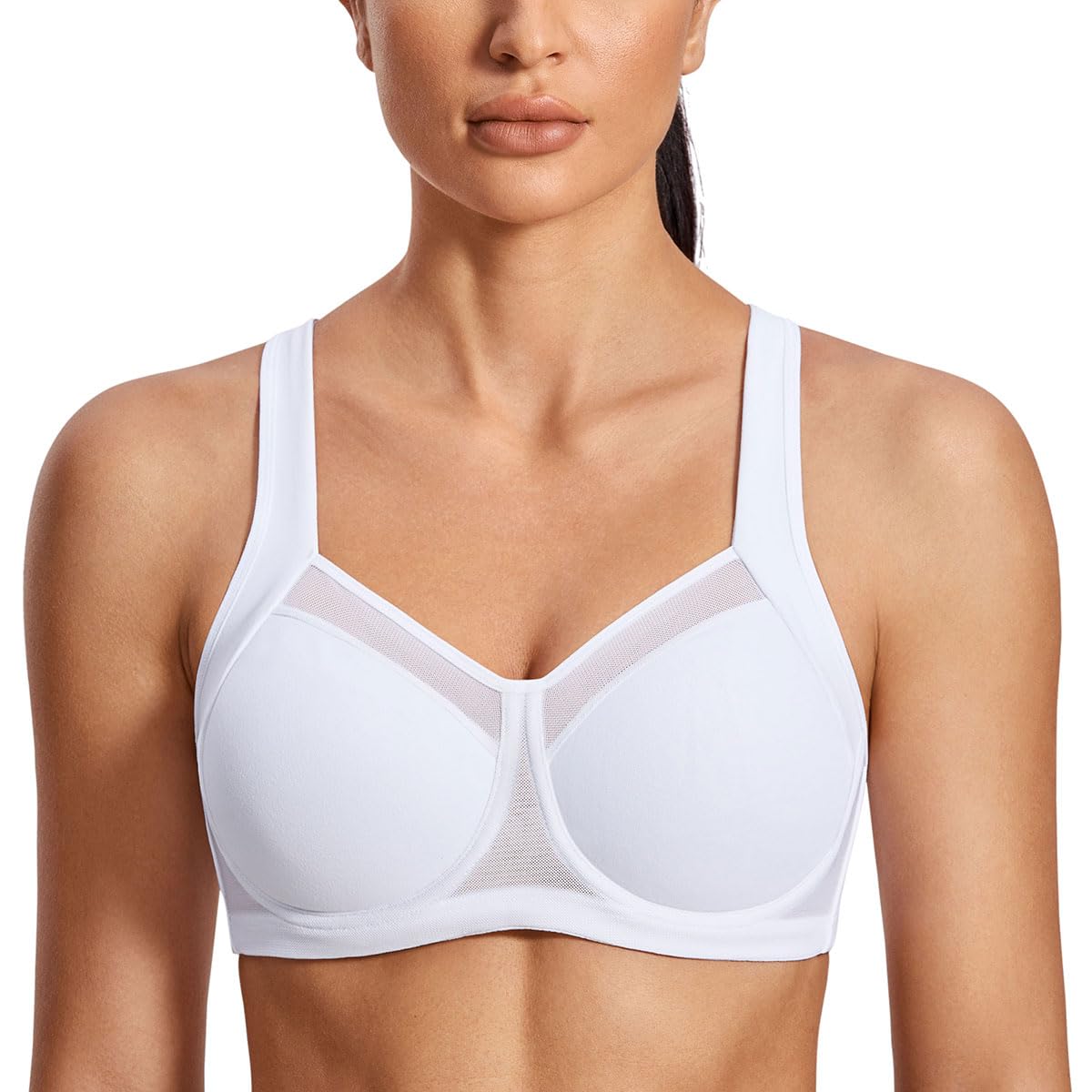 SYROKAN High Impact Sports Bras for Women - Maximum Support, Unlined Underwire, Racerback Design - No Uniboob Workout Bra for Running, Gym & High-Intensity Training