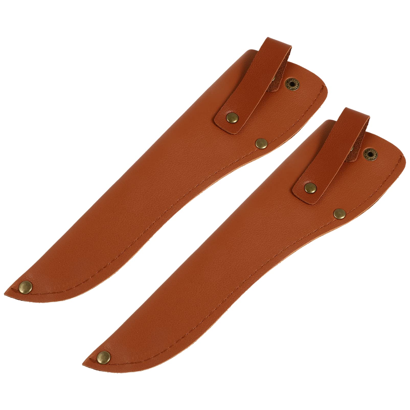 Hemoton 2-Piece Leather Knife Sheath Set - Protective Scabbard Cover for Kitchen Cutters & Knives | Durable Knife Accessories Storage Case for Home, Camping & Outdoor Use