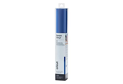 Cricut Smart Vinyl Permanent - Premium Self Adhesive Vinyl Roll in Blue (0.9m/3ft) | Compatible with Cricut Explore 3 & Maker 3 | Perfect for DIY Crafts, Home Decor, Signage & Decals