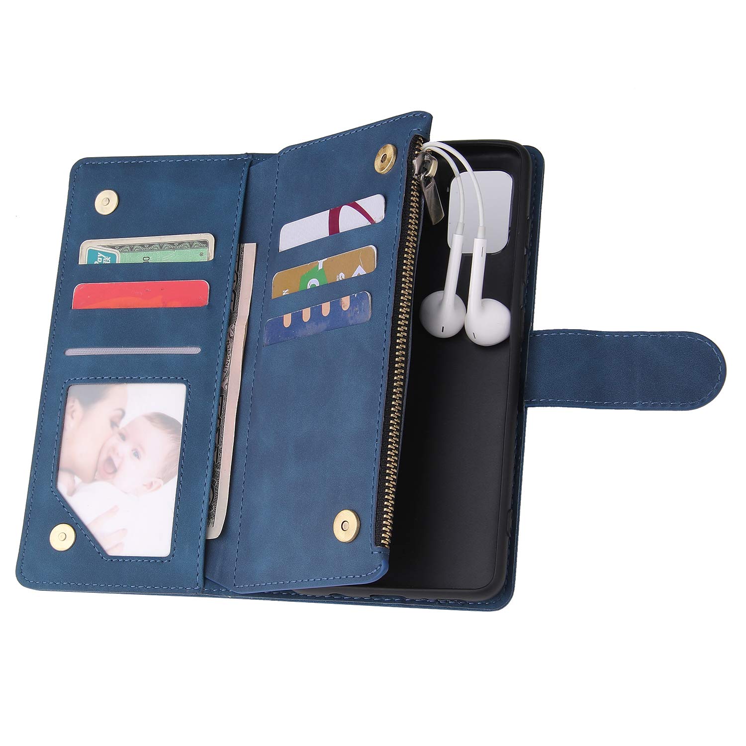 **ASUWISH Samsung Galaxy A51 4G Wallet Case with Tempered Glass Screen Protector – Leather Flip Cover & Card Holder – Compatible with Galaxy A51, A515F, M40S (Blue) – Perfect for Work, Travel & Daily Use**
