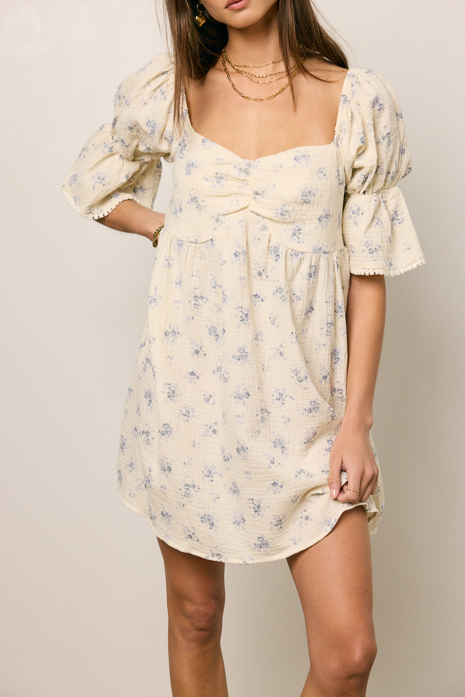 Ella Floral Mini Dress for Women - Summer Sleeveless Flowy A-Line Dress for Beach, Party, and Casual Wear