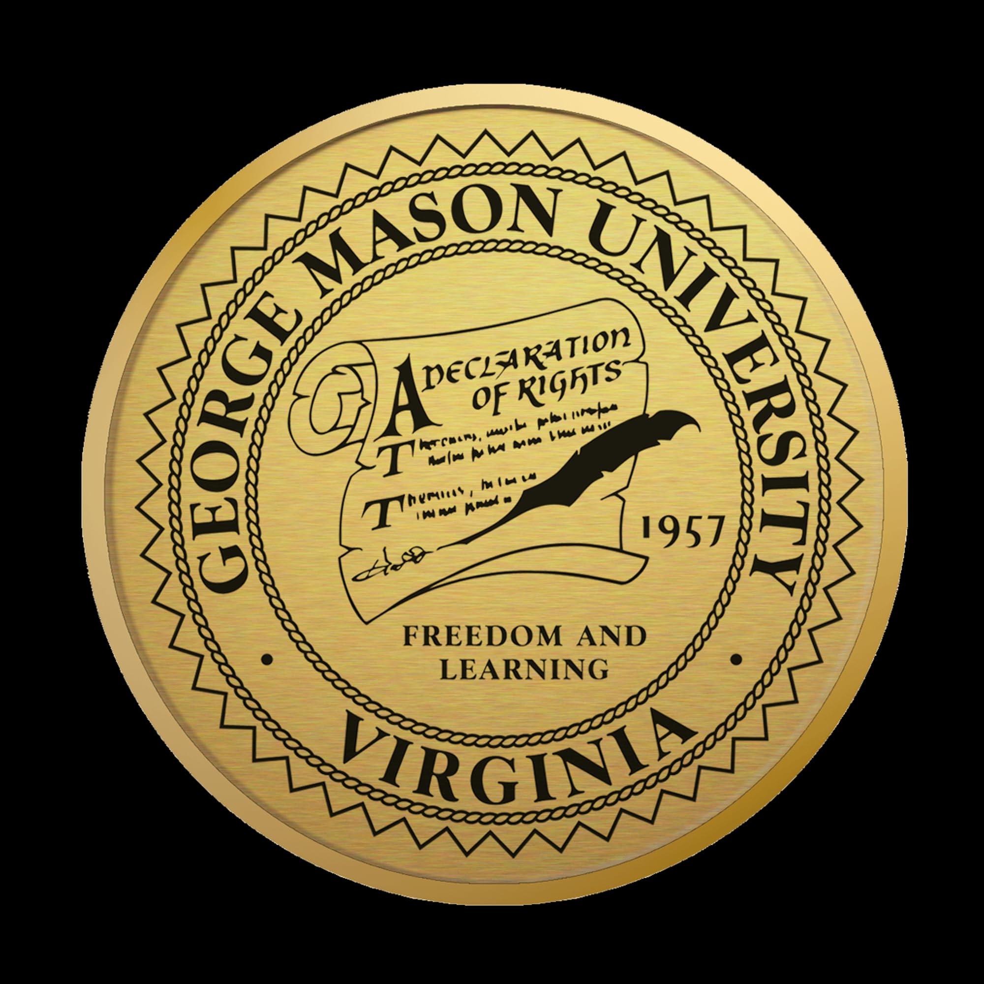 George Mason University Volgenau School of Engineering Diploma Frame 10x14 Inch - Bachelor's, Master's, PhD Degree Display with Gold Engraved Medallion - Perfect for Graduation Gifts & Office Decor