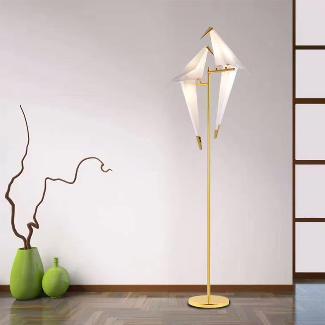 72 Inch Modern Golden Bird Floor Lamp with Swing Design - Elegant Lighting for Bedroom, Study, Living Room - Perfect for Reading Nook, Cozy Corner & Home Decor