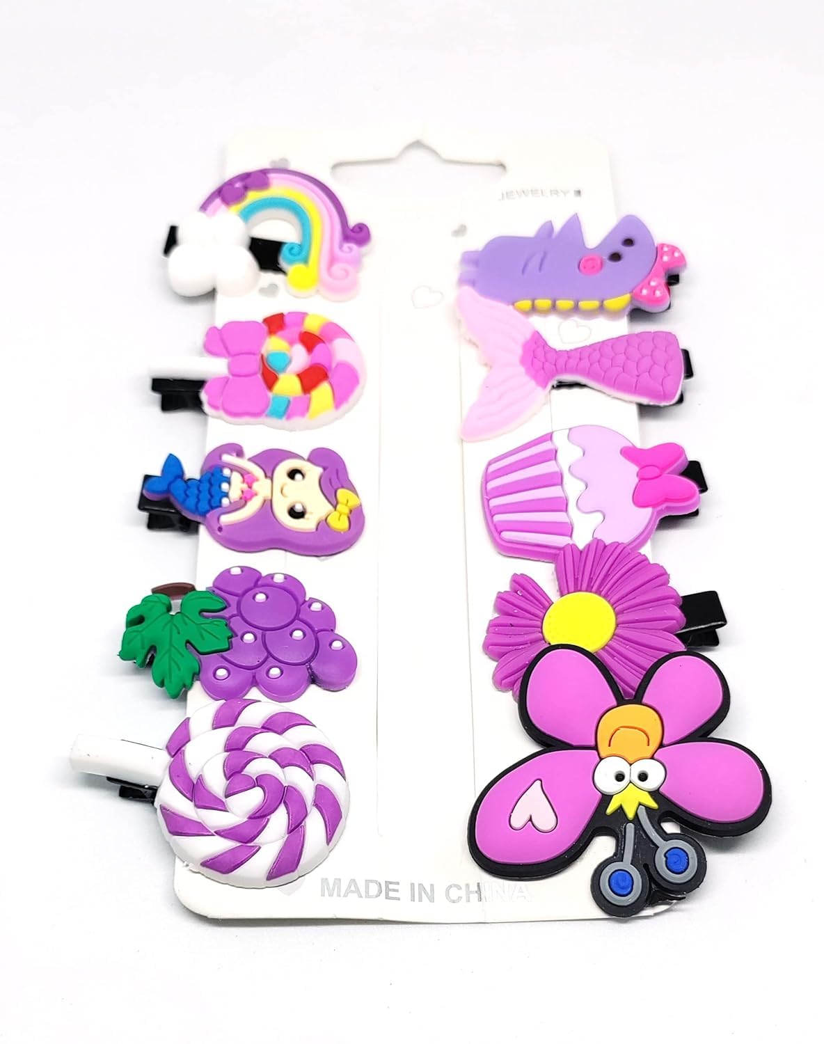 Rubela Girls Hair Clips - Cute Fruit & Unicorn Princess Hair Accessories for Kids, Toddlers & Teens - Perfect for School, Parties & Everyday Wear