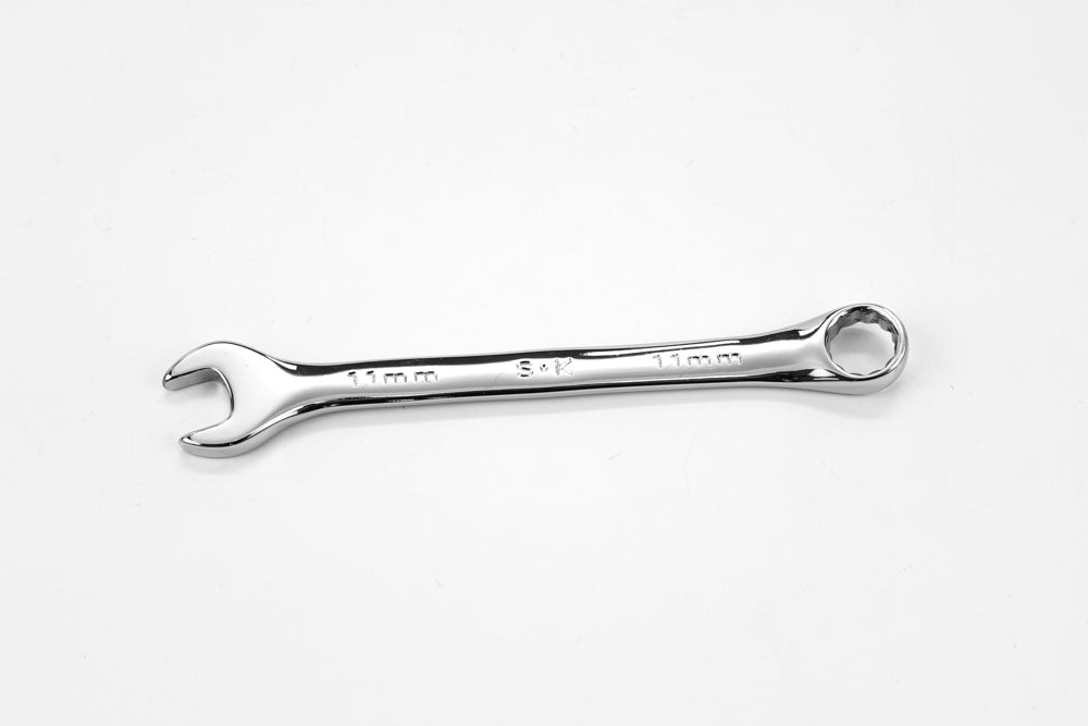 11mm 12-Point Metric Combination Chrome Wrench - Professional Automotive & Industrial Tool for Tightening Bolts and Nuts