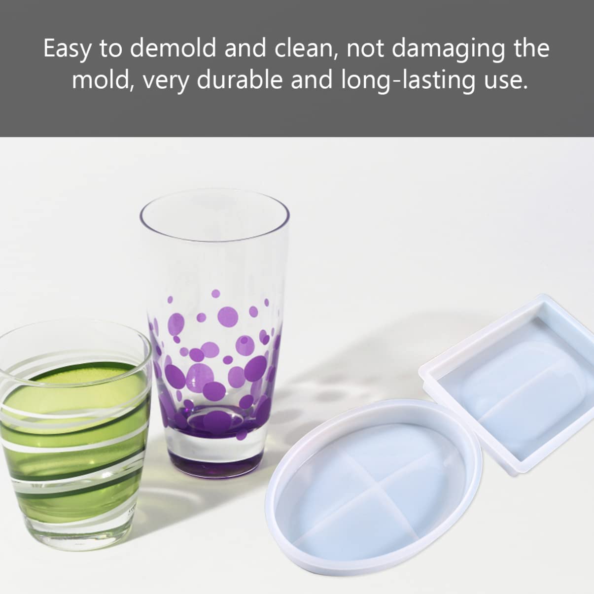 ARTIBETTER 2-Piece Silicone Soap Dish Mold Set - Resin Soap Holder, Sponge Scrubber Ring Dish & Jewelry Tray for Epoxy Resin Casting - Perfect for DIY Bathroom Decor, Handmade Coasters & Craft Projects