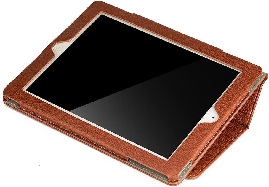 Premium PU Leather iPad 9.7 Inch Case (2018/2017/Air 2/Air 1) - Shockproof Corner Protection & Scratch-Resistant Smart Cover with Auto Sleep/Wake - Perfect for Work, Travel & Home Use (Brown)