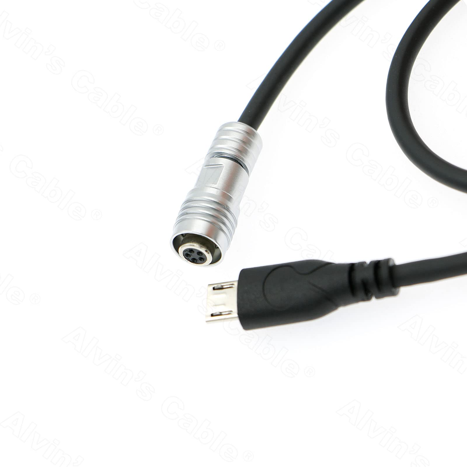 Tilta Nucleus Nano Control Cable - 5 Pin Female to Micro USB Braided Wire for Camera Follow Focus System | Compatible with DSLR, Mirrorless & Cinema Cameras | Durable & Flexible for Professional Filmmaking