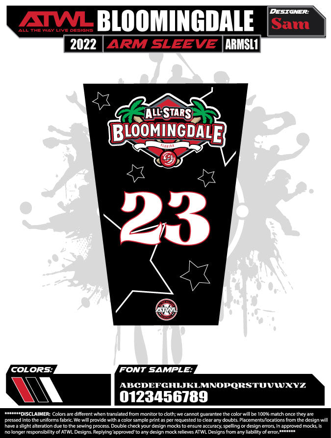 2022 Bloomingdale All Stars Arm Sleeves - Compression Sleeves for Basketball, Running & Sports - UV Protection & Muscle Support for Men & Women - Perfect for Outdoor Activities & Workouts