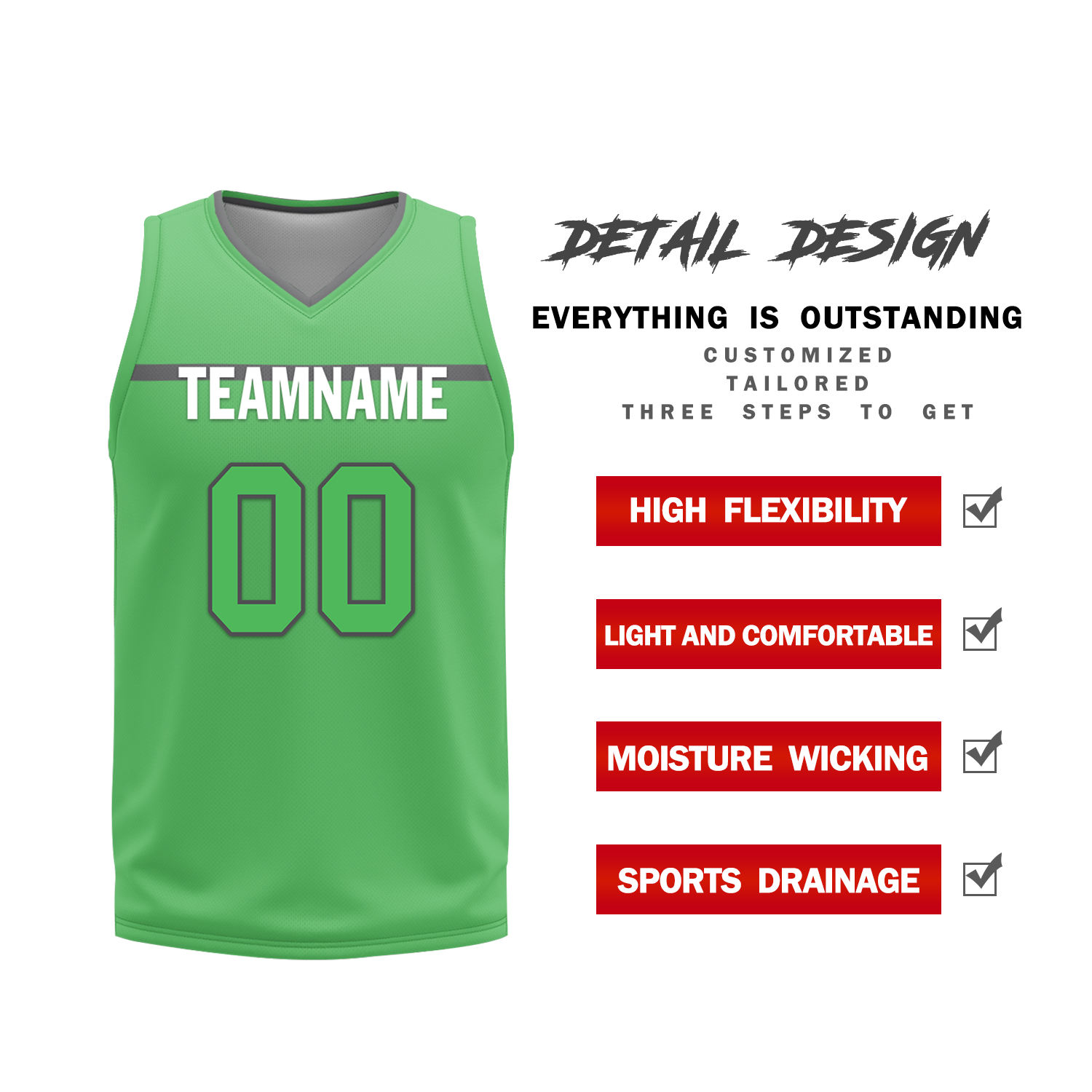 Custom Gray & Green Reversible Basketball Jersey - Personalized Classic Style Uniform for Men & Women | Perfect for Team Games, Training, and Fan Apparel (BBJR D017046)