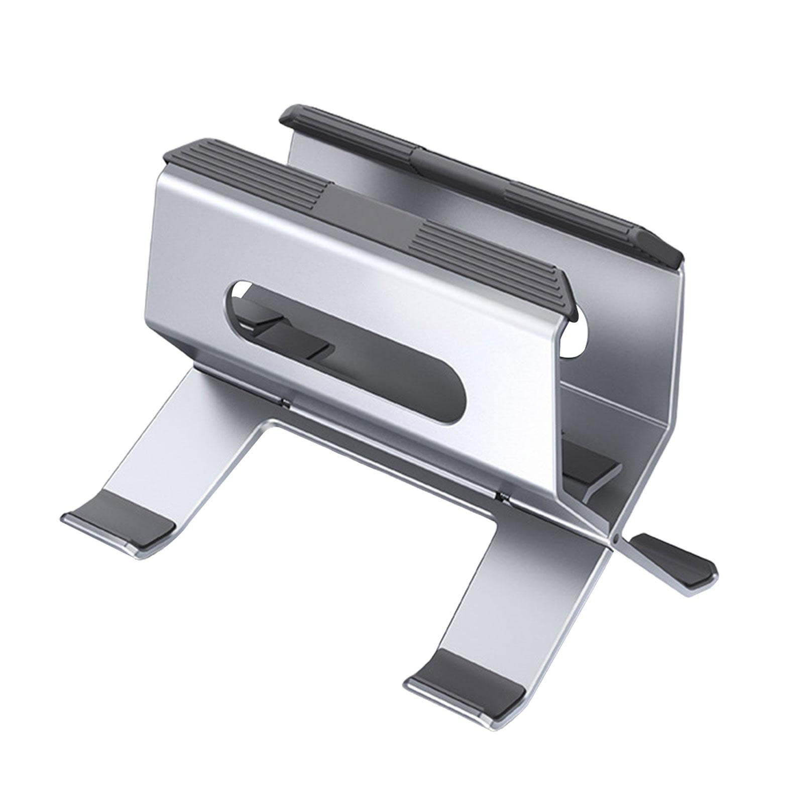 Qualipo Aluminum Alloy Vertical Laptop Stand - Ergonomic Portable Computer Riser for Desk | Stable Notebook Holder for Home, Office, and Gaming Setup
