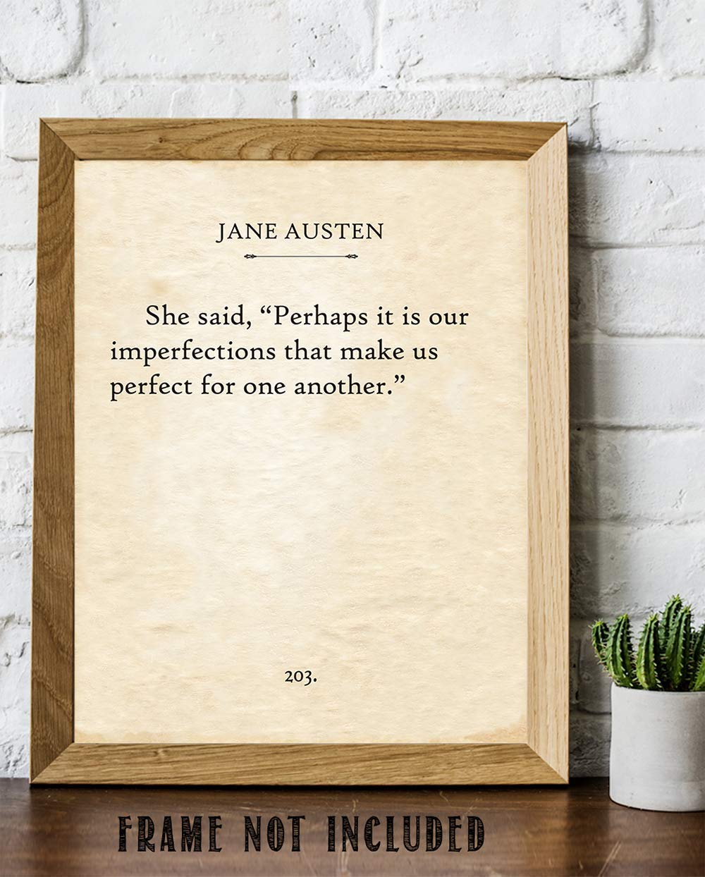 Jane Austen - Emma - 'Perhaps It Is Our Imperfections' - 11x14 Unframed Literary Print - Inspirational Book Lover Gift & Home Decor Under $15 - Perfect for Reading Nooks, Libraries & Austen-Themed Rooms