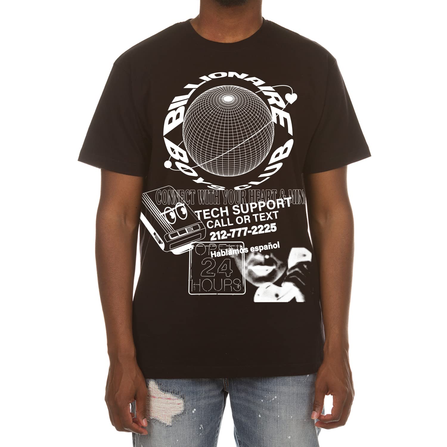 Billionaire Boys Club Men's Graphic T-Shirt - Short Sleeve Tech Support Tee for Casual Wear & Street Style Fashion