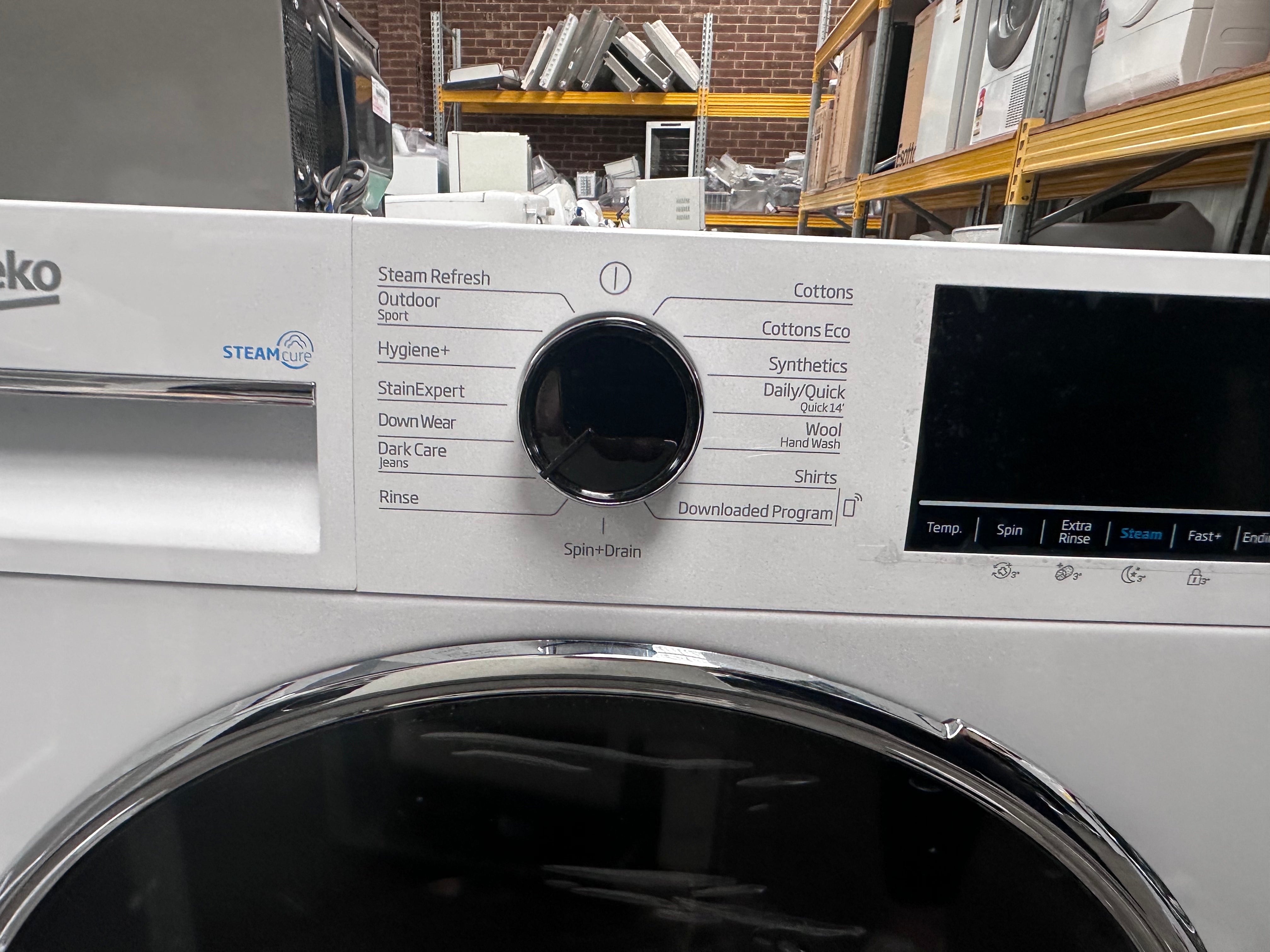 Beko BFLB8020W 8kg Front Load Washing Machine with Steam Function - Factory Second - Perfect for Small Apartments & Laundry Rooms