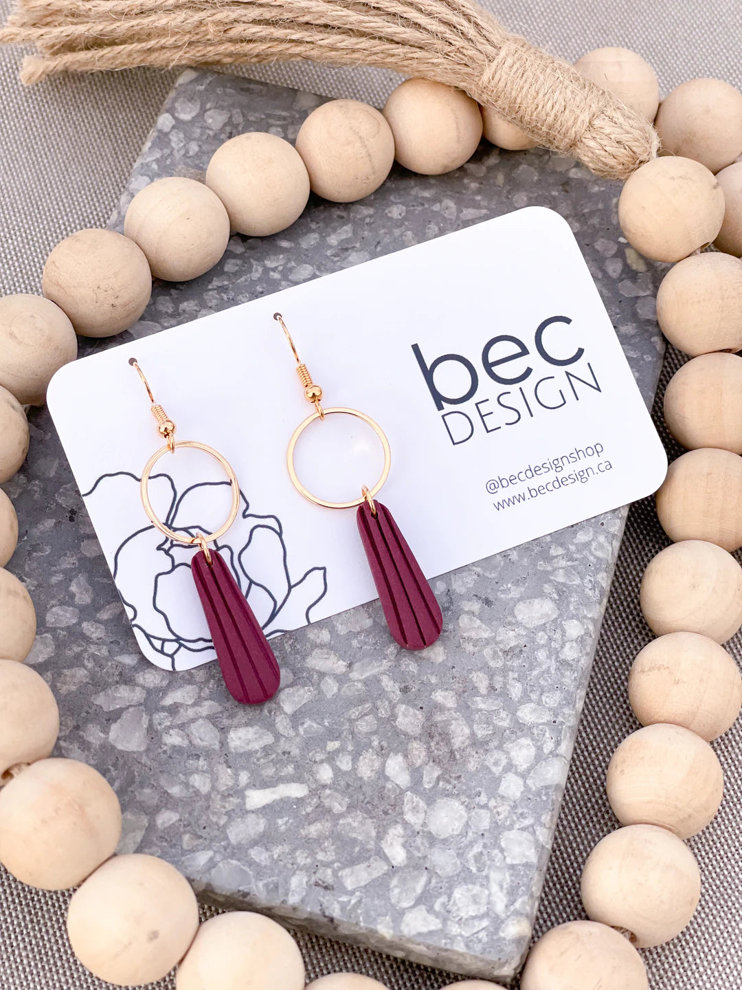 Handmade Iris Clay Earrings for Women - Boho Dangle Earrings for Daily Wear & Special Occasions | Lightweight & Hypoallergenic Jewelry Gift