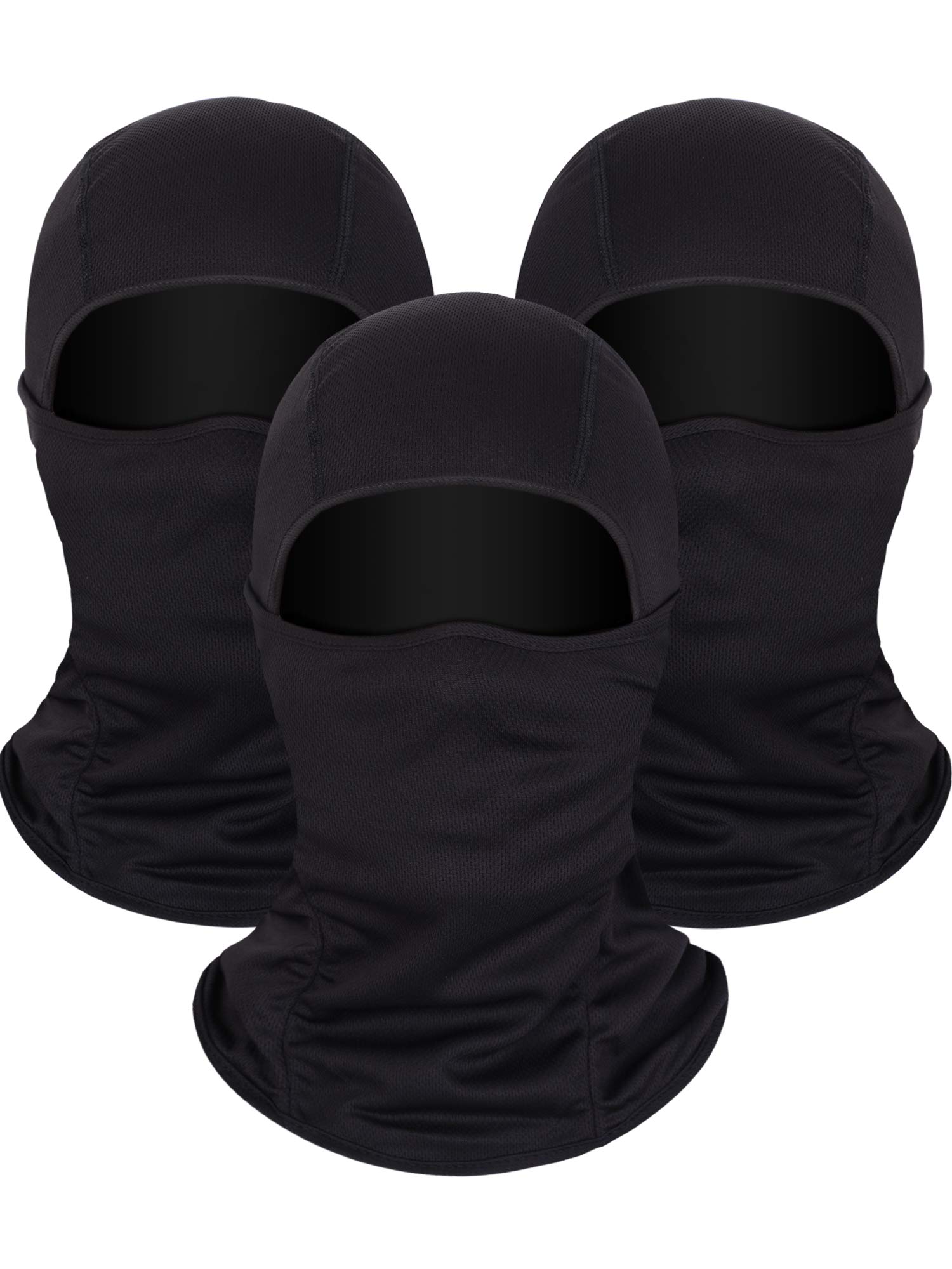 3 Pack Windproof Ski Mask Balaclava for Men & Women - Full Face Cover, Sun Protection & Breathable for Skiing, Snowboarding, Motorcycling & Outdoor Activities