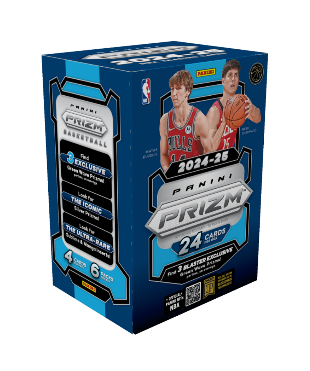 2024 Panini Prizm Basketball Hobby Blaster Box - 25 Cards - Collectible NBA Trading Cards for Sports Fans & Card Collectors - Perfect for Gifts, Investments, and Game Day Trading