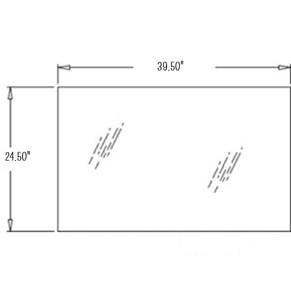 RAParts Rear Upper Glass Replacement for John Deere Tractor - Fits Part No: A-T242700 - Durable Tractor Window for Farming & Agricultural Equipment Maintenance