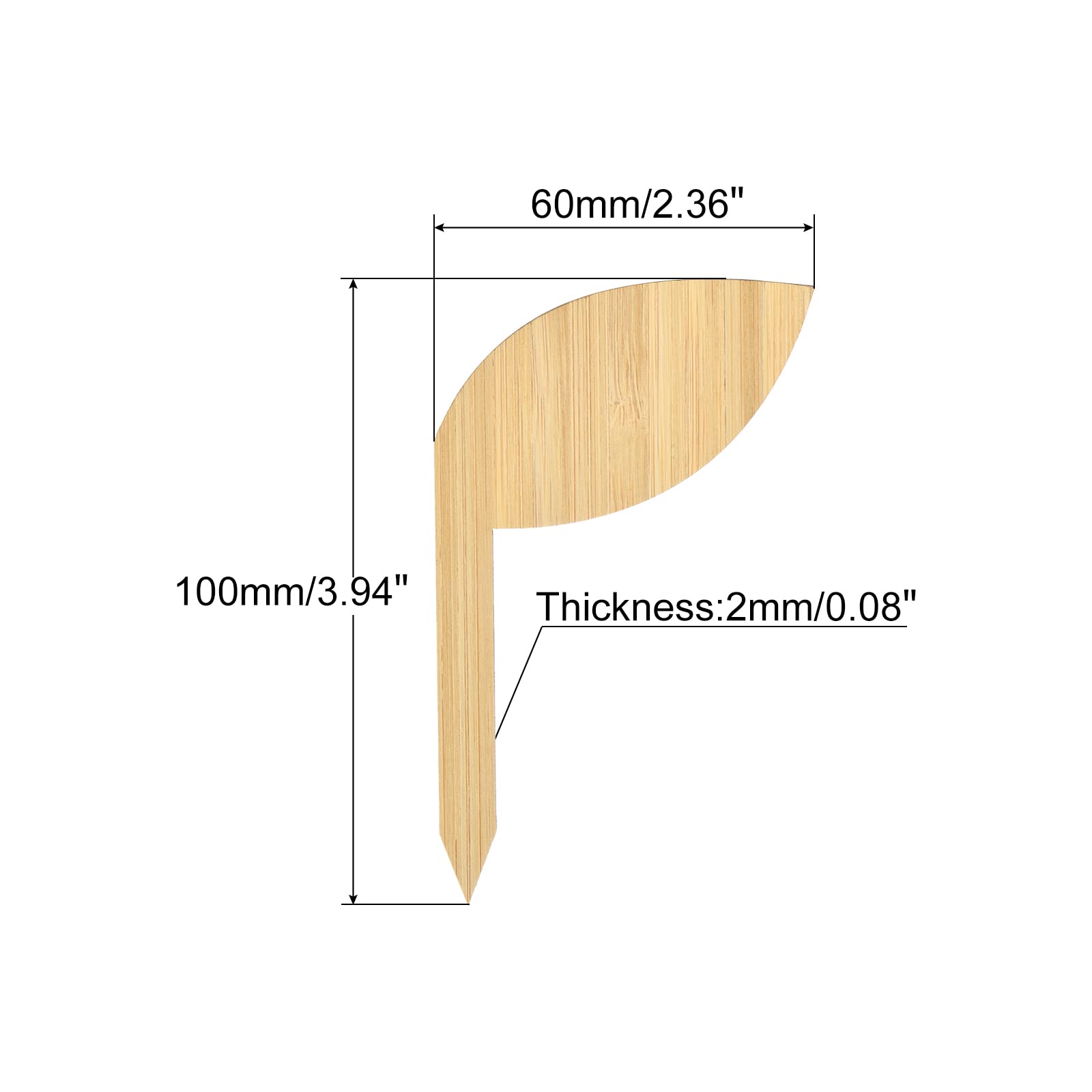20Pcs PATIKIL Bamboo Leaf Shaped Plant Labels - Waterproof Garden Markers for Indoor & Outdoor Plants, Herbs, Seedlings - Perfect for Gardening, Organizing, and Plant Identification
