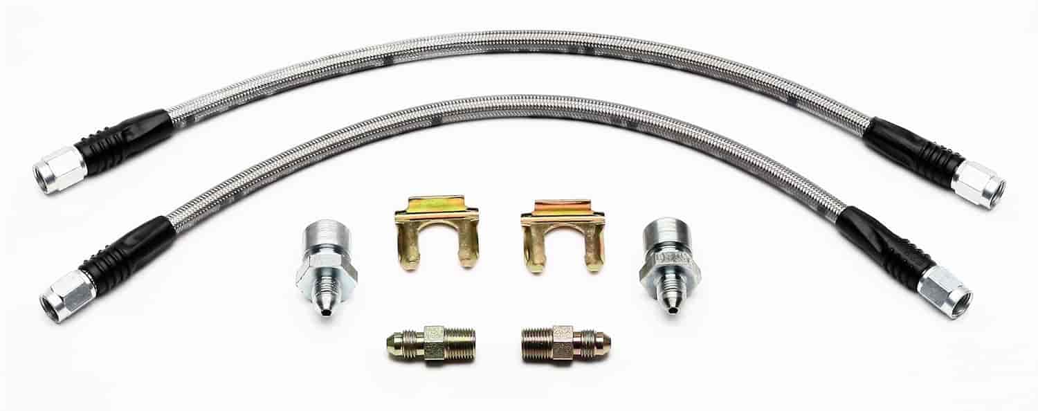Wilwood 22011196 Flexline Brake Line Kit - High Performance Stainless Steel Braided Hose for Racing, Off-Road & Custom Cars - Perfect for Track Days, Drifting & Street Performance Upgrades