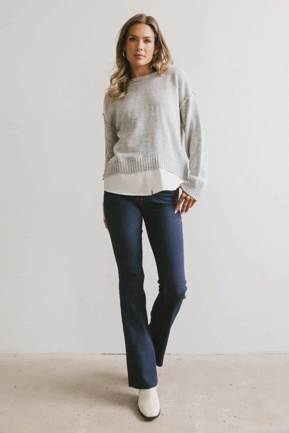 Stylish Marcel Knit Sweater in Grey for Women | Cozy Winter Pullover | Perfect for Casual Outings & Office Wear | FINAL SALE