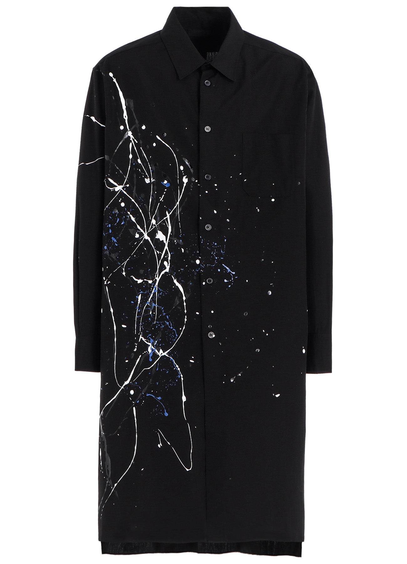 Stylish Cotton Broad Splash Painted Long Shirt for Women - Trendy Boho Chic Blouse for Casual Outings & Summer Festivals