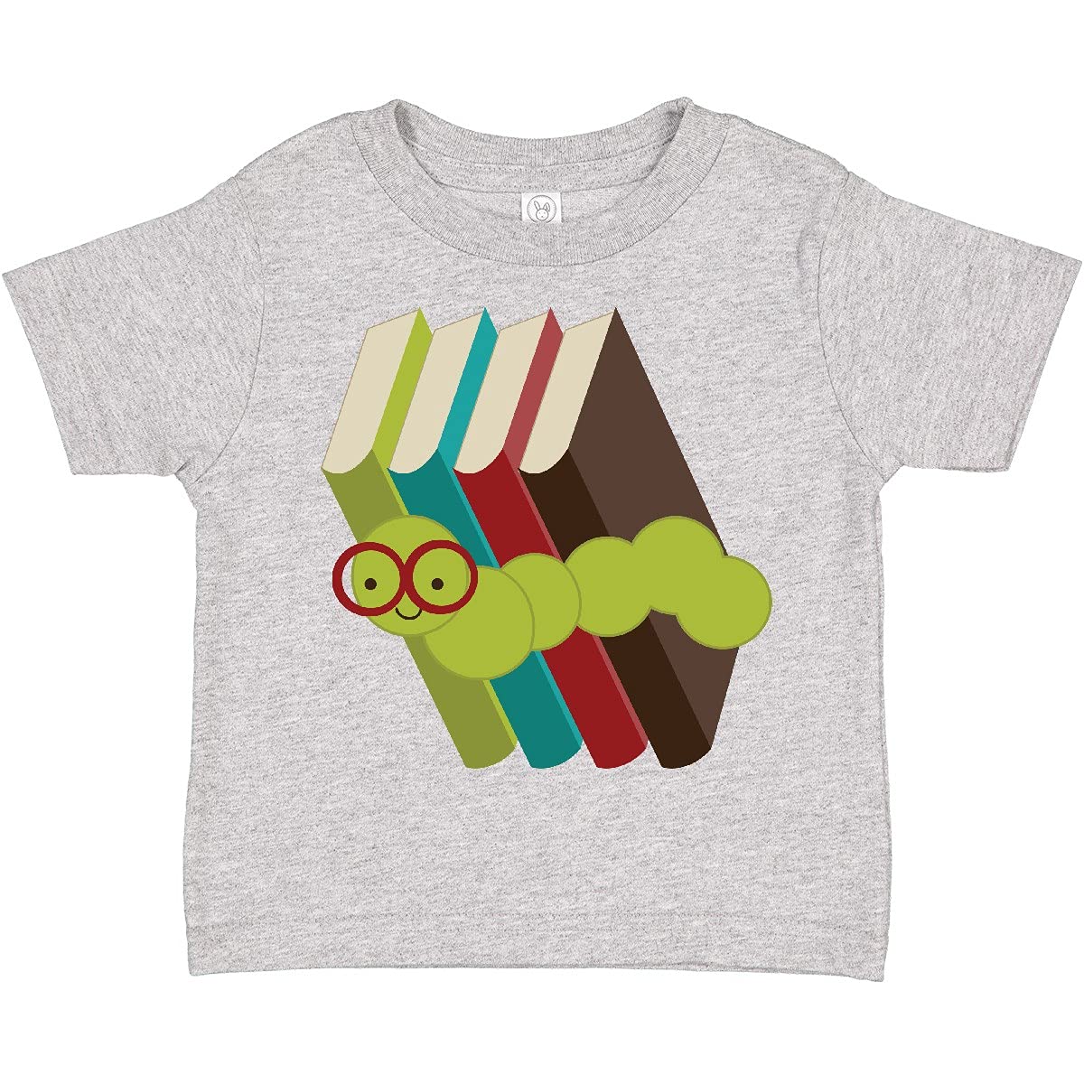 Inktastic Bookworm Books Reading Toddler T-Shirt - Cute Kids Graphic Tee for Book Lovers, Reading Enthusiasts & Library Day - Perfect for Storytime, School & Playdates