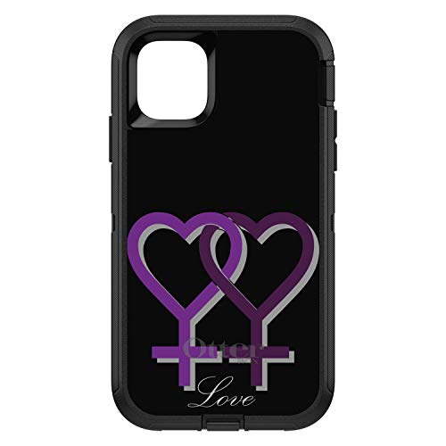 Lesbian Purple Symbols Love On Black Case