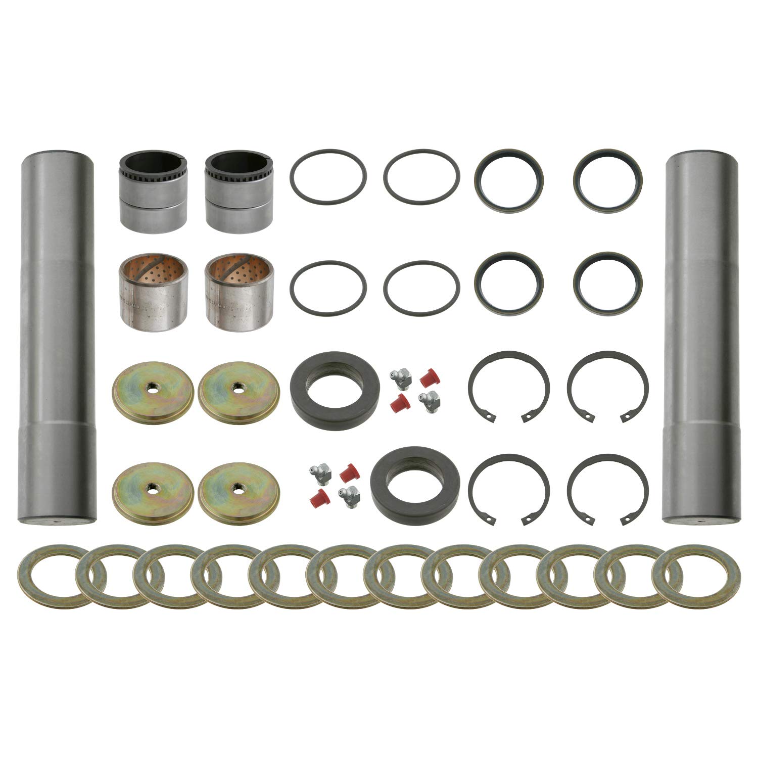 Febi Bilstein 24654 King Pin Set - Double Set for Front Axle (Both Sides) - Heavy Duty Truck Suspension Replacement Part - Pack of 1 - Ideal for Semi Trucks & Commercial Vehicles