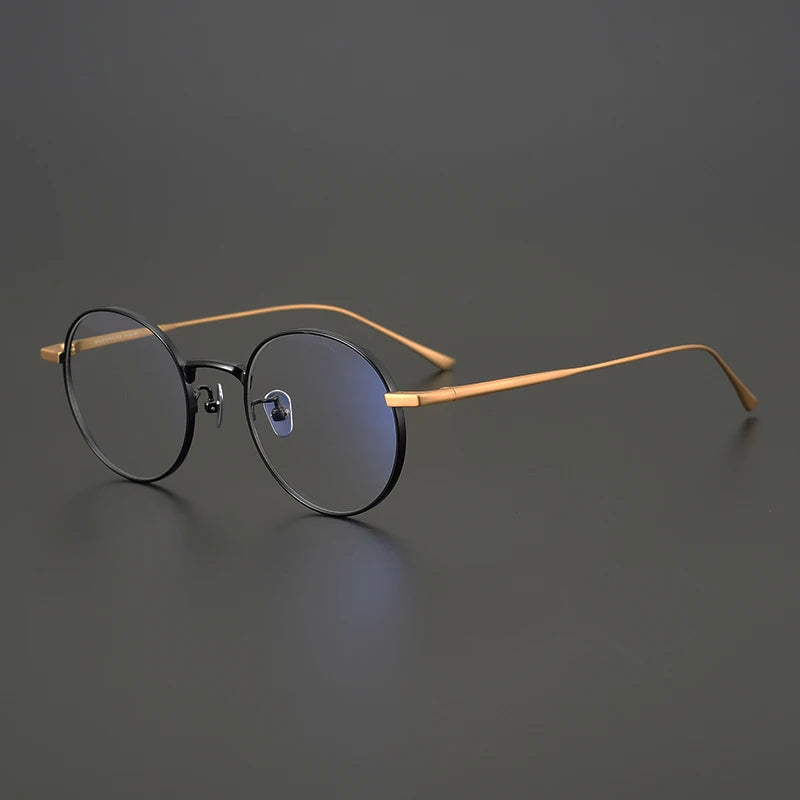 Aimee Unisex Full Rim Round Titanium Eyeglasses 1083 - Lightweight Durable Frame for Men & Women - Perfect for Reading, Working & Everyday Use