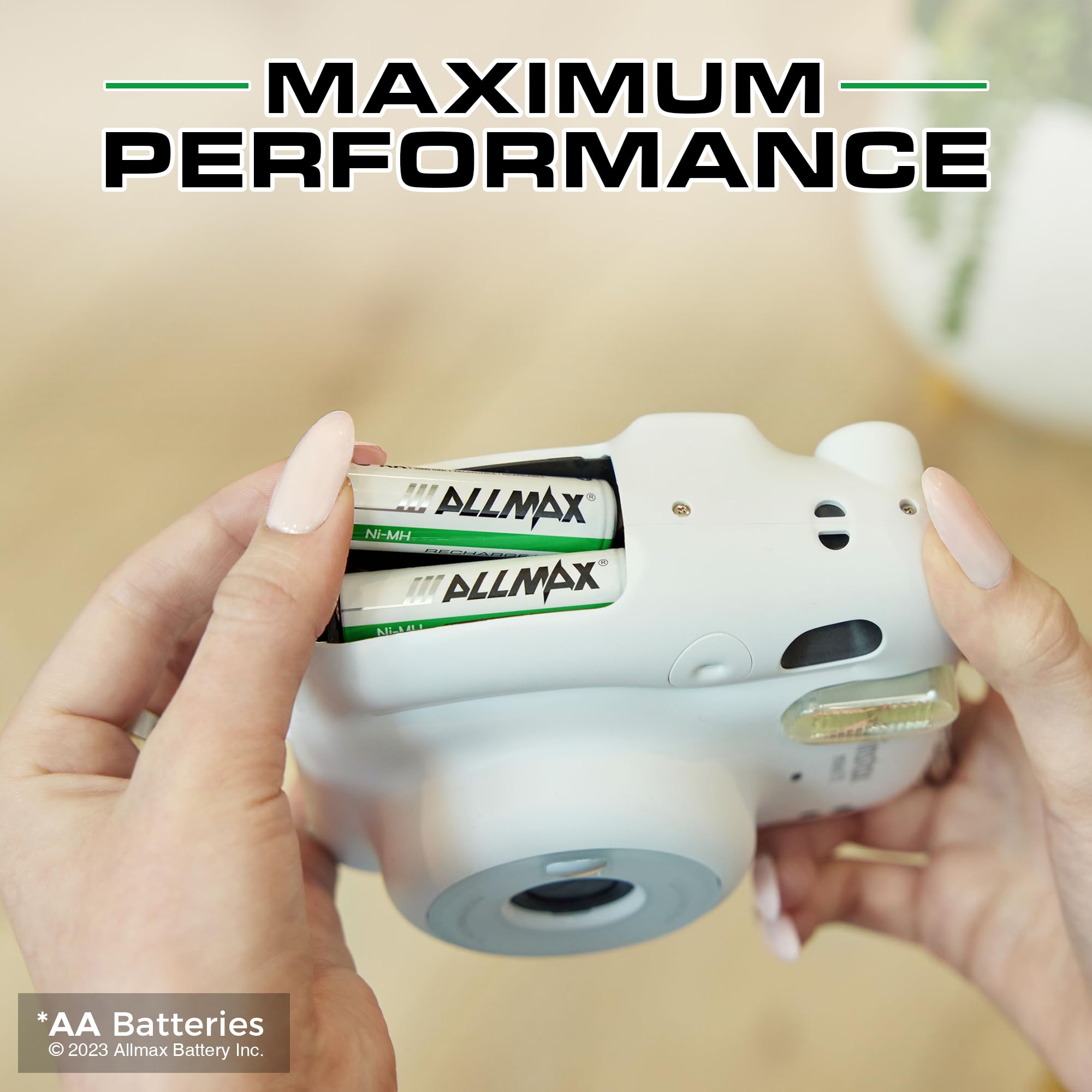 Allmax AA Maximum Power Precharged Rechargeable Double A Batteries (8 Pack) – Ultra Long-Lasting, 2000 Recharge Cycles, 1.2V – Perfect for Cameras, Toys, Flashlights & Electronics