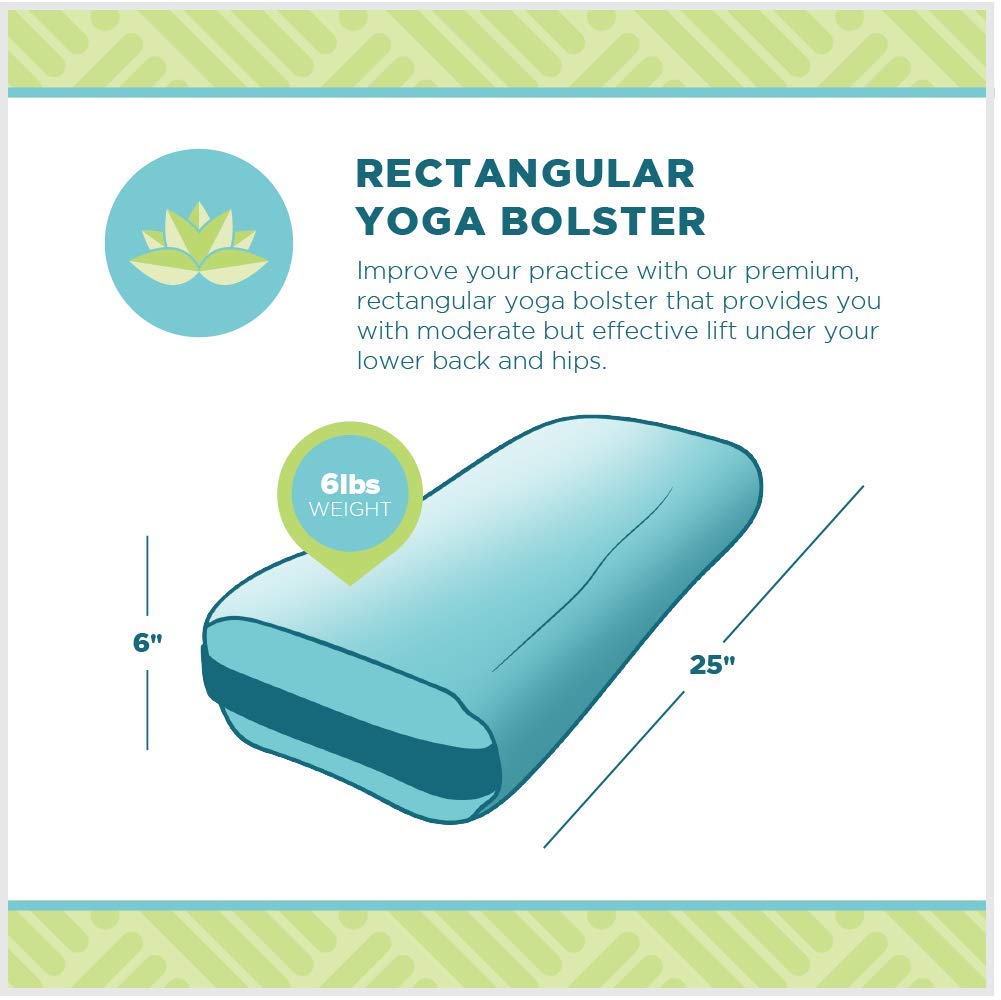 Eco-Friendly Yoga Bolster for Meditation & Support - USA-Made Round or Rectangular Cotton Cushion - Perfect for Yoga, Pilates, and Relaxation at Home or Studio