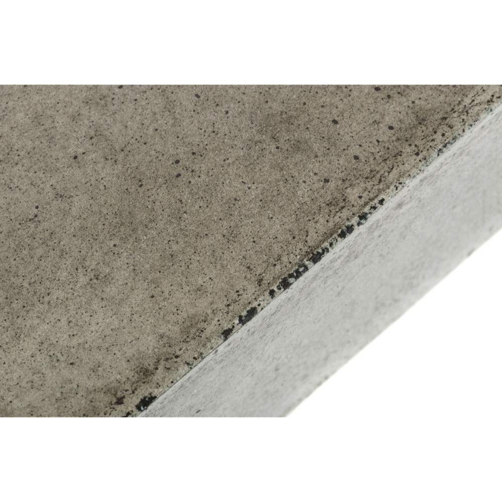 Benjara Modern Gray Square Concrete Coffee Table with Pedestal Base - Sturdy & Stylish Living Room Centerpiece for Home Decor