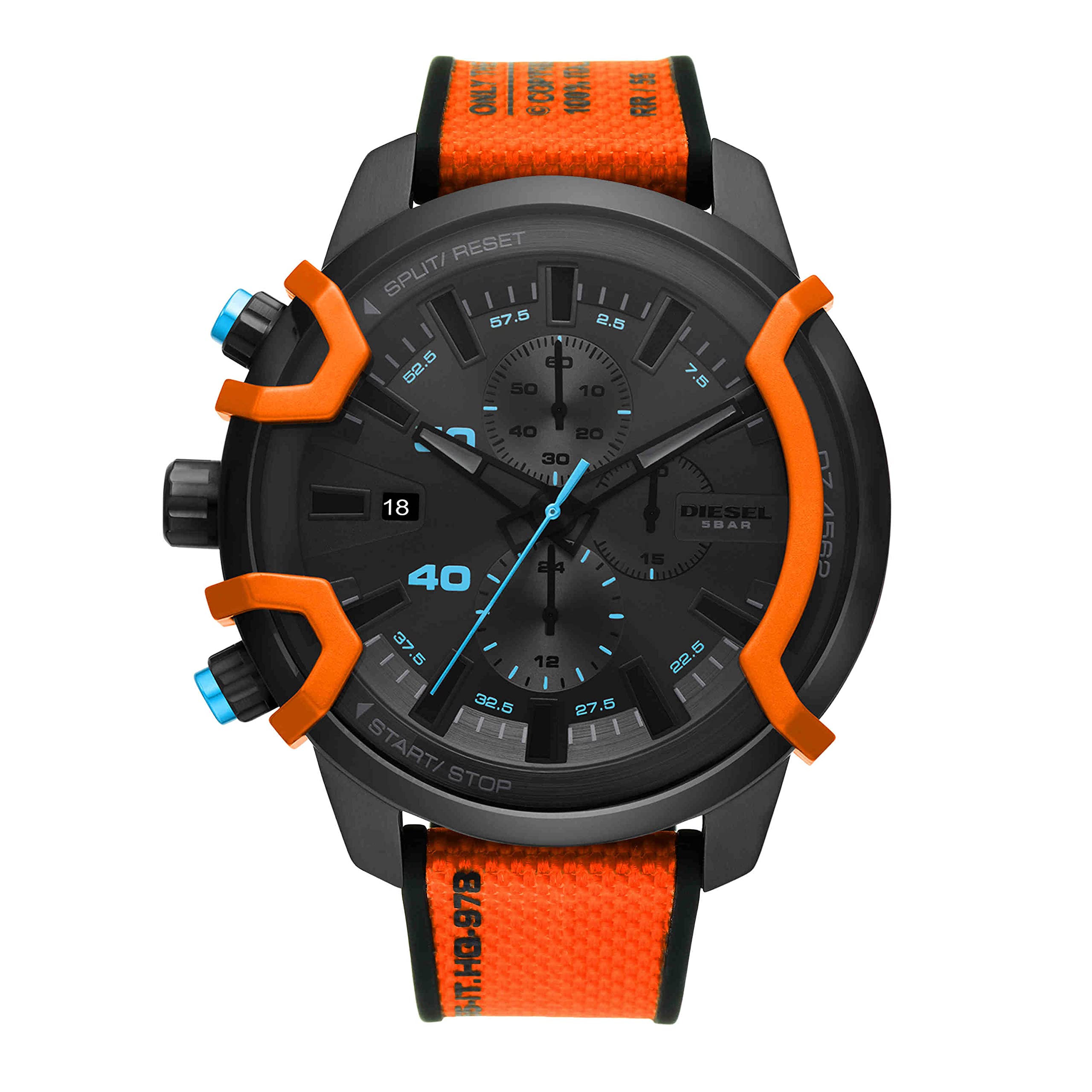 Diesel Griffed Chronograph Watch for Men - DZ4562 Stainless Steel Waterproof Wristwatch with Date Display | Perfect for Business, Casual & Outdoor Activities