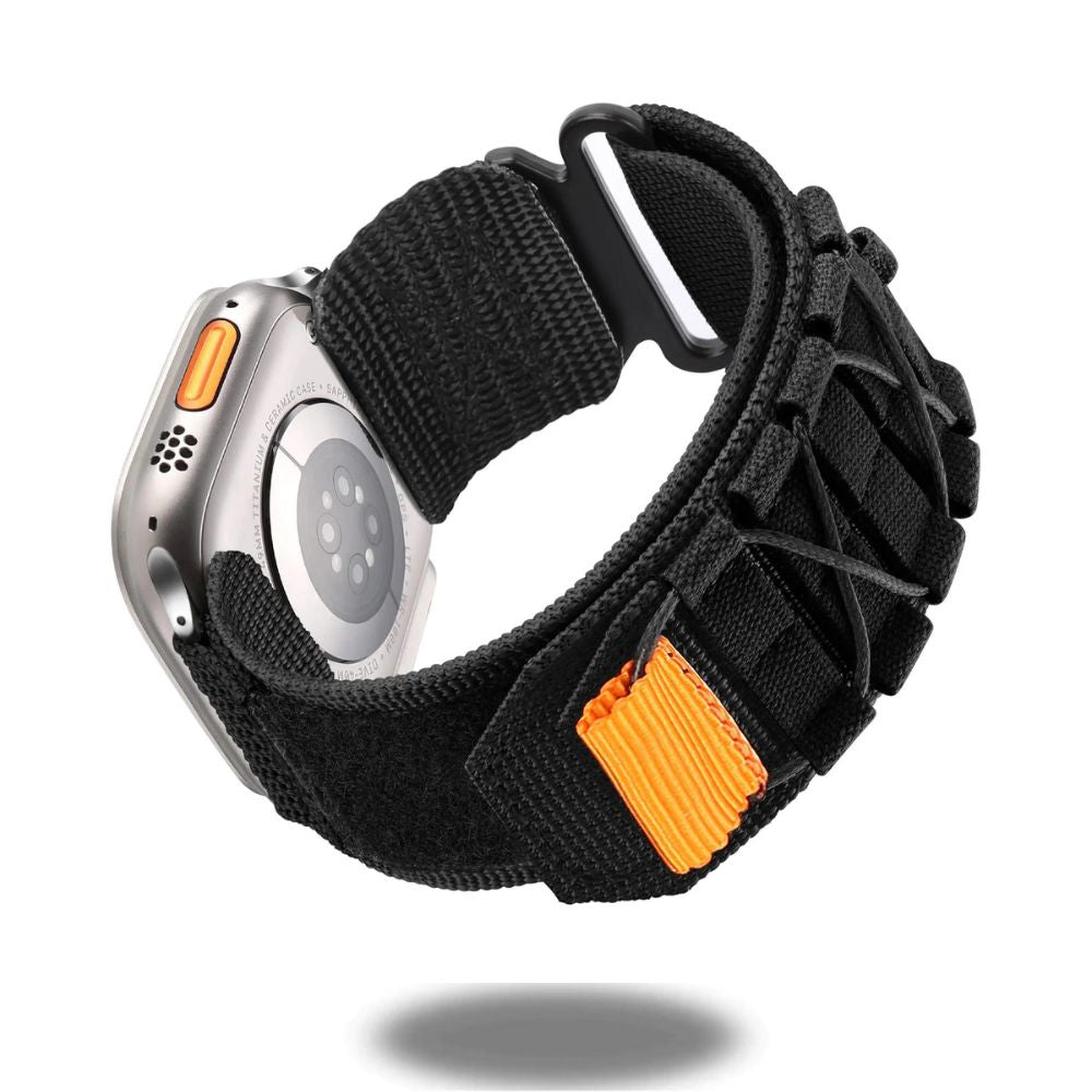 Durable Tactical Nylon Loop Bands for Apple Watch Series 9/8/7/6/SE - Adjustable Sport Strap for Workout, Running & Outdoor Activities
