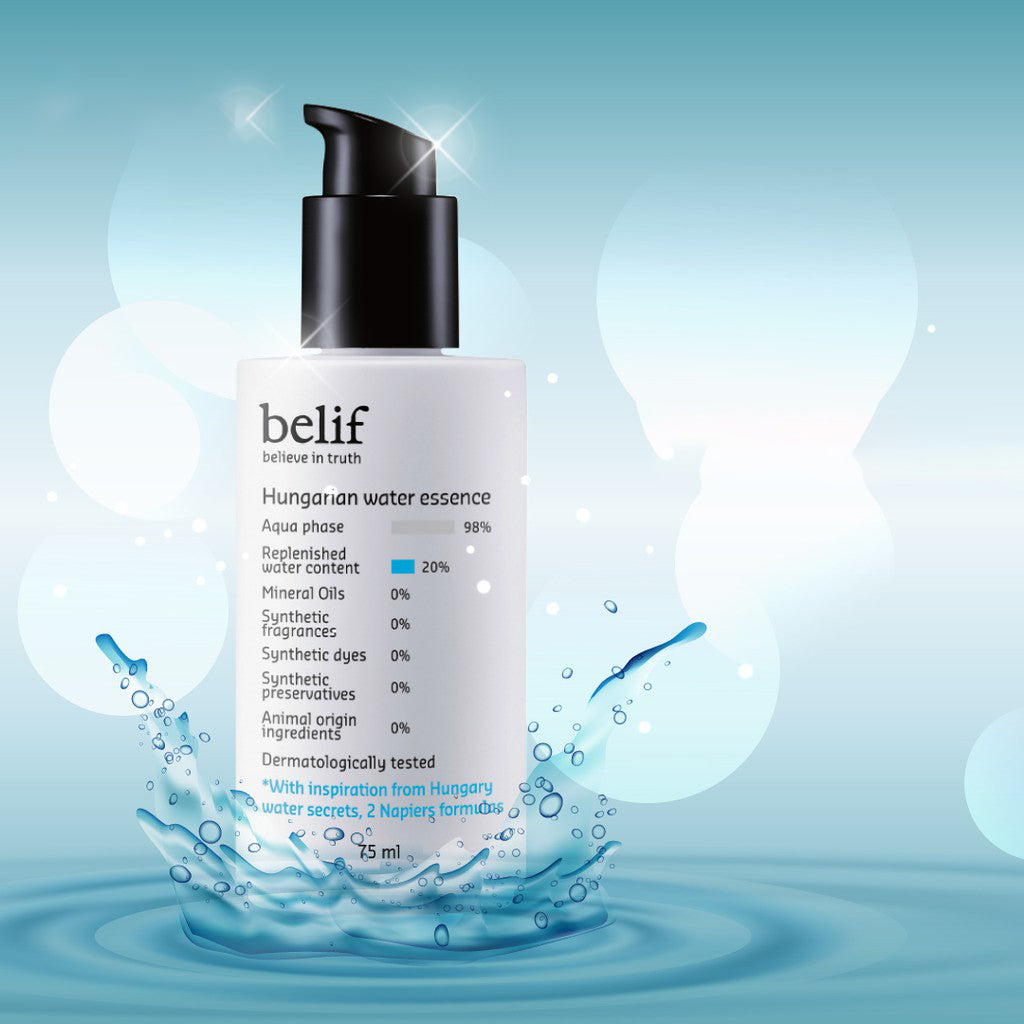 Belif Hungarian Water Essence 75ml - Hydrating Facial Moisturizer for Dry & Sensitive Skin | Day & Night Skincare Routine | Korean Beauty Essentials