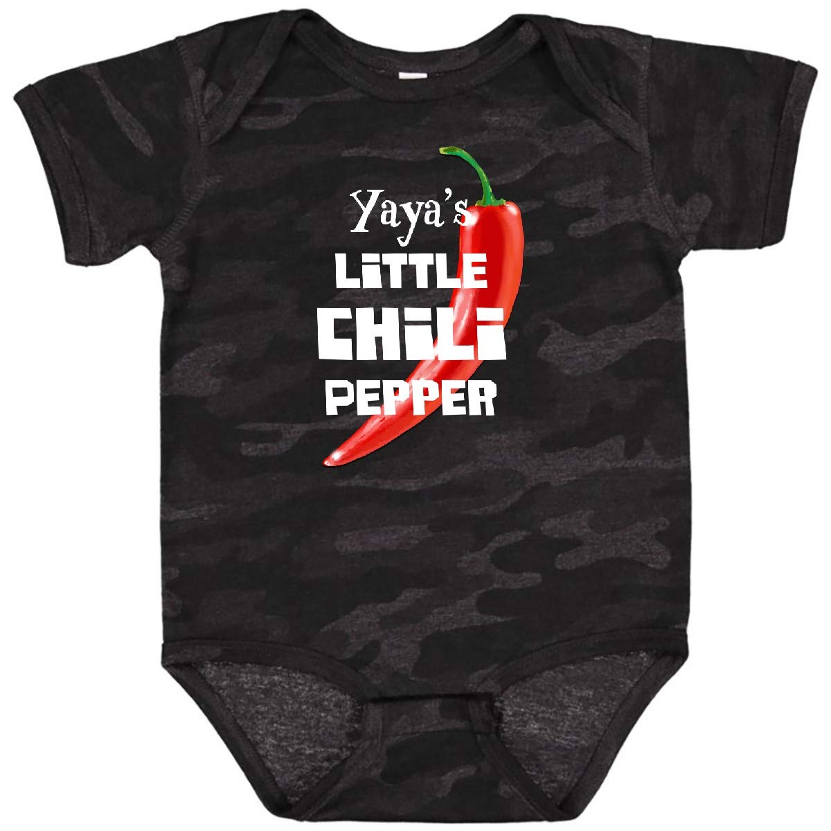 Inktastic Yaya's Little Chili Pepper Baby Bodysuit - Soft Cotton Infant Onesie for Boys & Girls - Perfect for Family Photos, Holidays & Everyday Wear