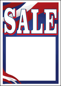 100-Pack Patriotic Sale Tags - Bulk Discount Price Labels for Retail Stores, Clearance Events & Seasonal Promotions