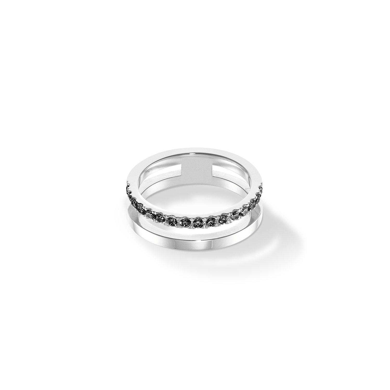 Eternal Unity Ring - Sterling Silver & Black Onyx Couple's Band for Wedding, Engagement & Anniversary Gifts - Perfect for Romantic Occasions