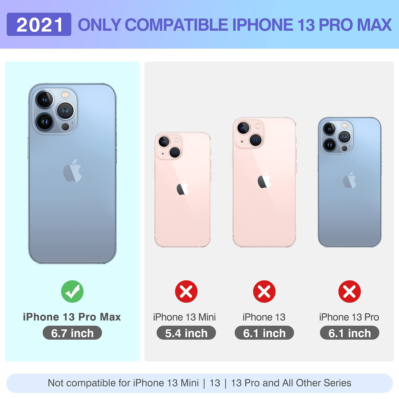 MILPROX Clear Shockproof Case for iPhone 13 Pro Max (6.7 inch 2021) - Crystal Transparent Protective Cover with Electroplated Mirror Edge - Gold | Perfect for Everyday Protection & Style Enhancement