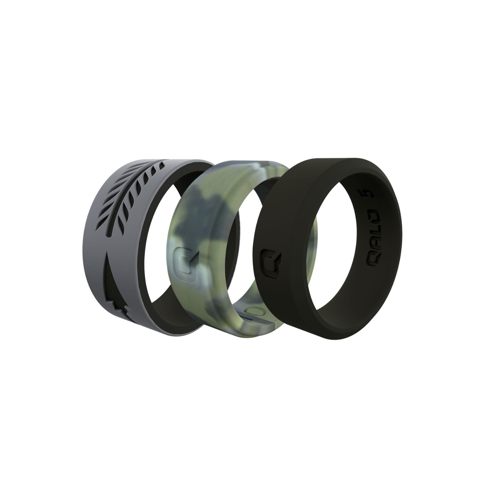 QALO Men's Comfort Fit Rubber Silicone Wedding Ring Set - Breathable, Durable Wedding Band for Men in Multiple Colors - Perfect for Active Lifestyles, Gym, Swimming & Outdoor Adventures