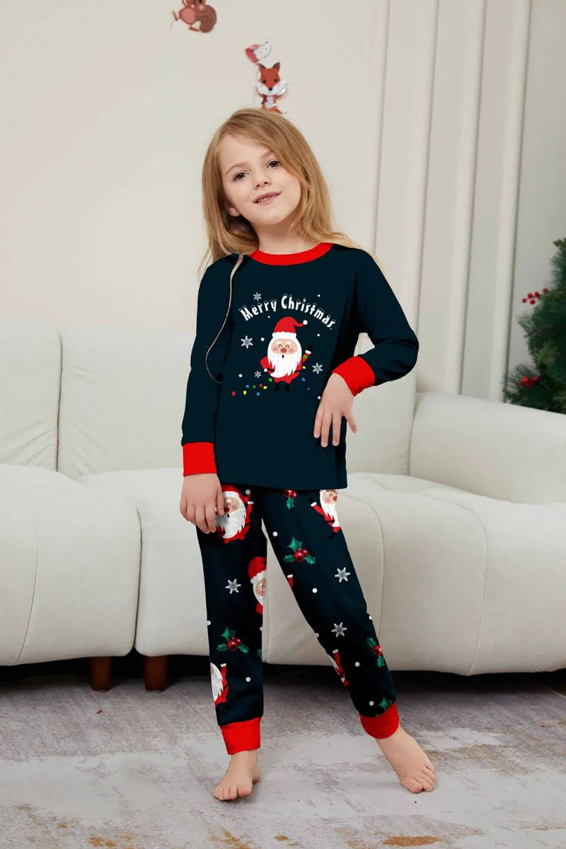 Santa Claus Christmas Matching Family Pajamas Set - Cozy Holiday Sleepwear for Women, Men & Kids - Perfect for Christmas Morning & Family Photos