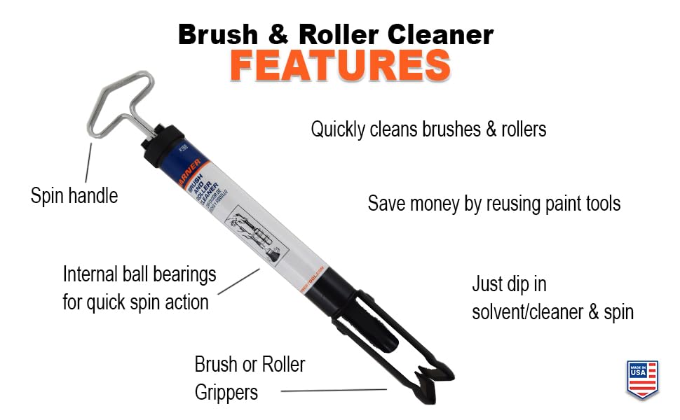 Warner Tool 380 Roller-Brush Cleaner - Multi-Color Paint Roller Cleaner for Professional & DIY Use - Perfect for Cleaning Paint Rollers After Painting Projects