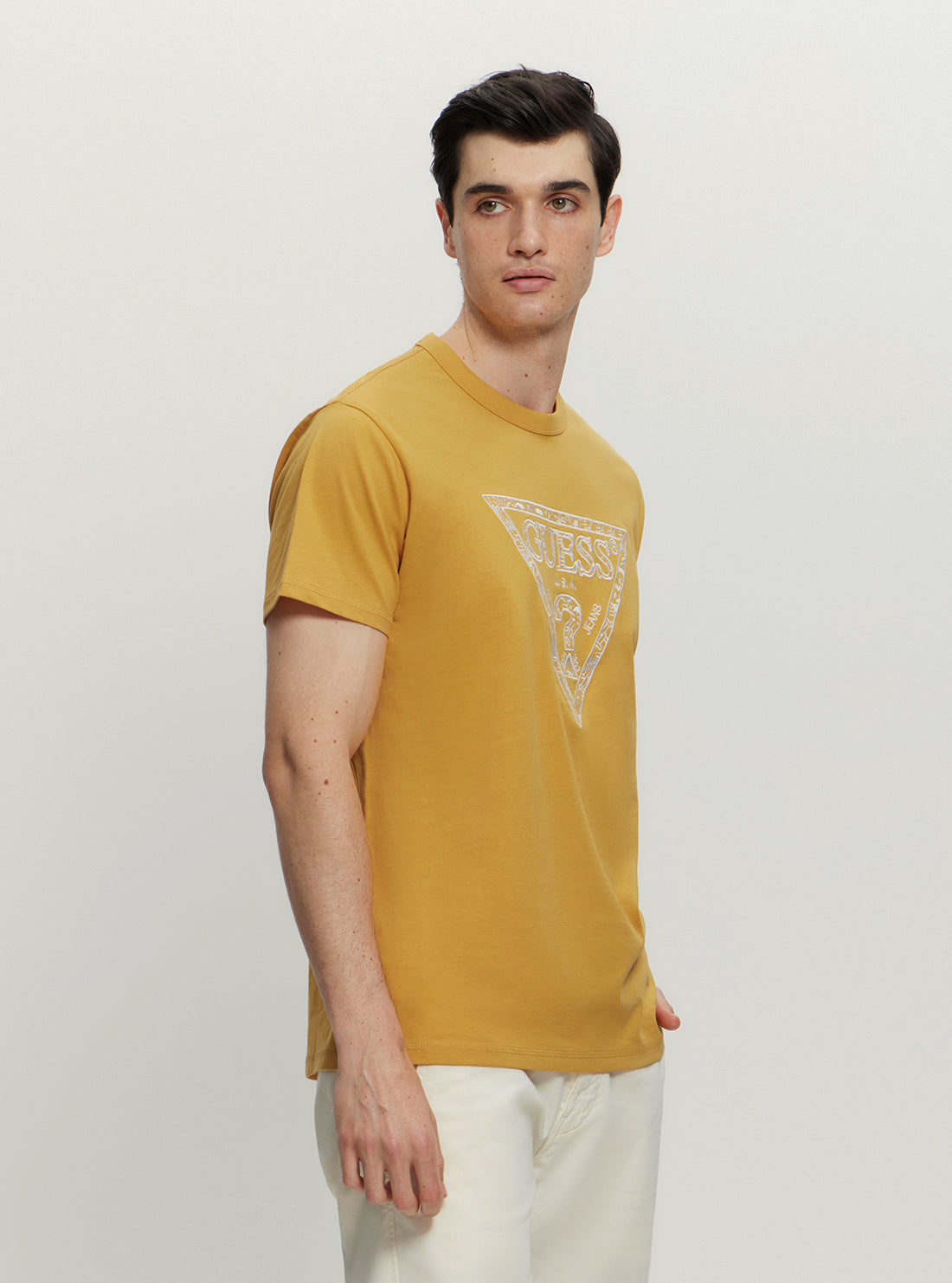 Eco-Friendly Yellow Logo T-Shirt for Men & Women - Sustainable Cotton Tee for Casual Wear, Gym, and Outdoor Activities