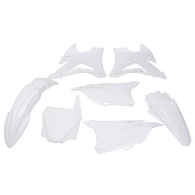 Polisport Complete Replica Plastic Kit White - Fits Kawasaki KX100 2014-2018 | Dirt Bike Replacement Parts for Off-Road Racing & Trail Riding