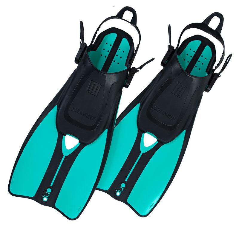 Ocean Reef DUO II Travel Fins - Lightweight Scuba Diving Fins for Travelers | Perfect for Snorkeling, Beach Vacations & Water Sports