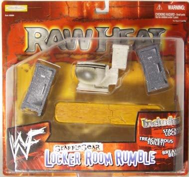 1999 WWF Jakks Pacific Grapple Gear Raw Heat: Locker Room Rumble Wrestling Action Figure - Collectible Toy for WWE Fans & Wrestling Enthusiasts - Perfect for Display, Play Battles, and Nostalgic Collections