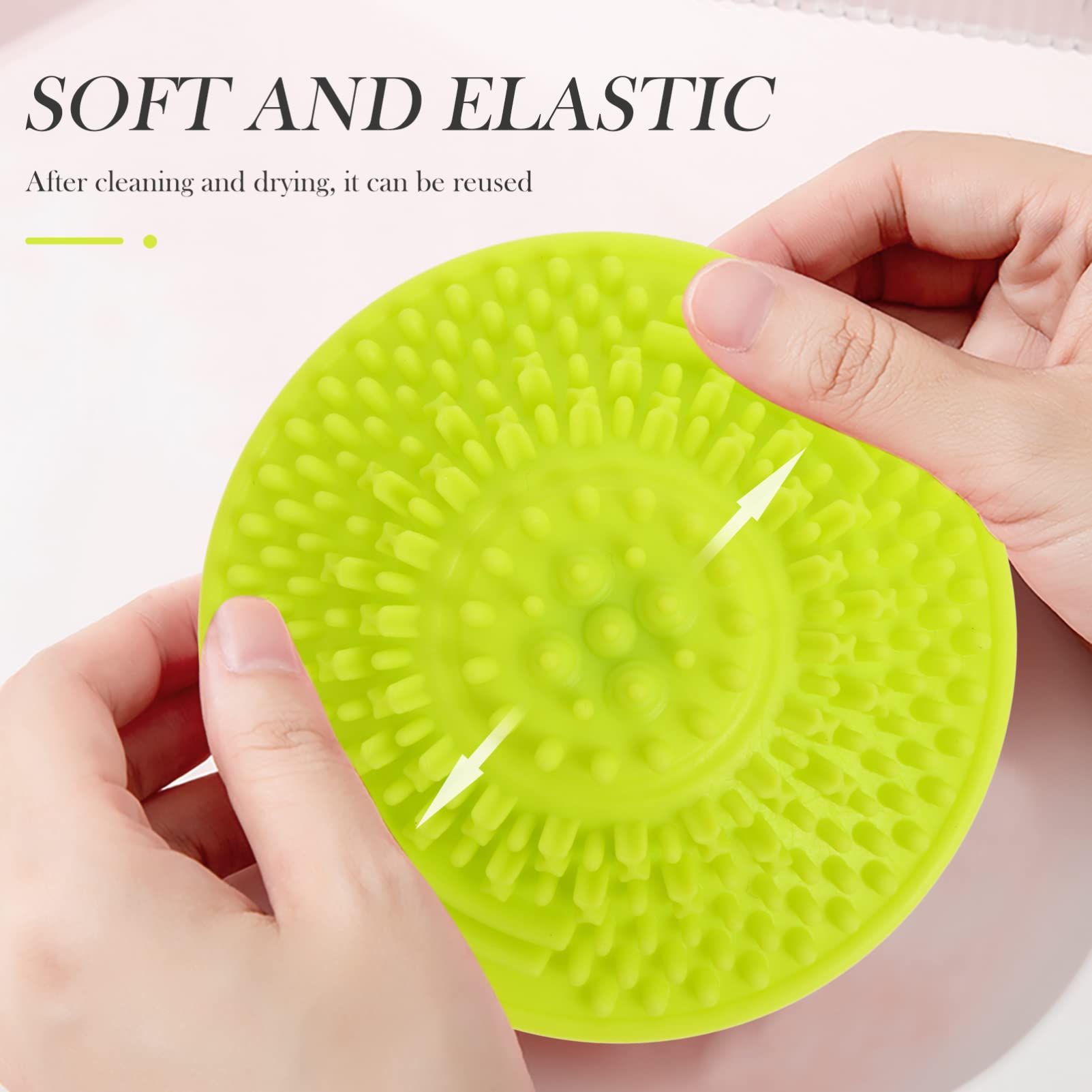 Beaupretty Silicone Makeup Brush Cleaning Mat - 3 Pack Cosmetic Brush Scrubber with Suction Cups | Portable Makeup Brush Cleaner for Women & Girls | Perfect for Home, Travel & Professional Salon Use | Grass Green